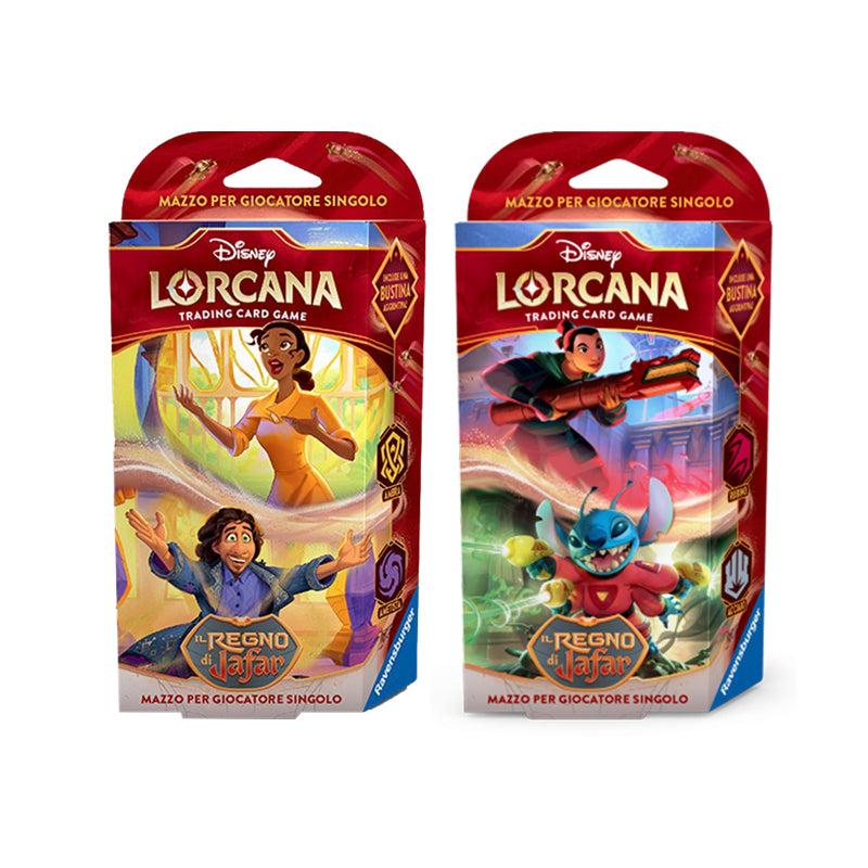lorcana il regno di jafar starter deck bundle italiano