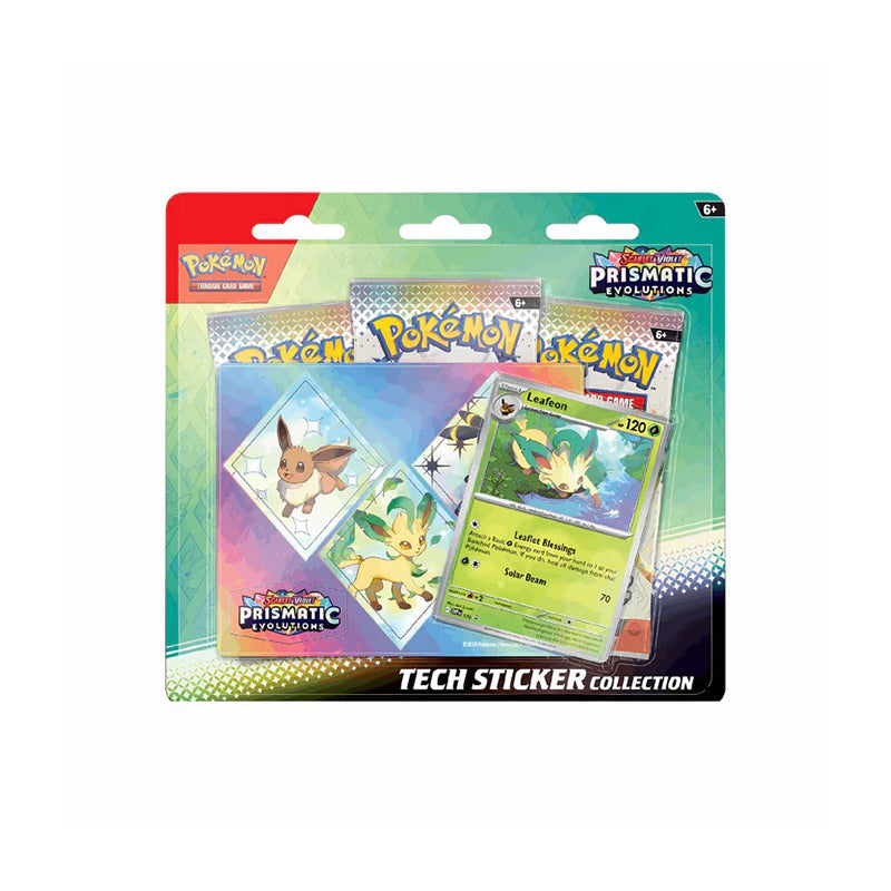 Pokémon Evoluzioni Prismatiche Blister Leafeon da 3 Buste e Adesivo