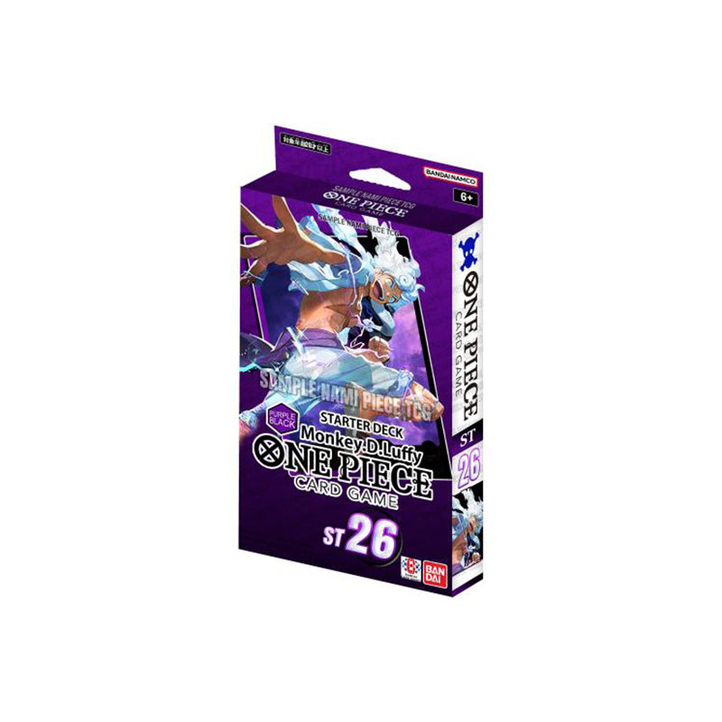 one piece st26 monkey d luffy purple/black starter deck eng inglese