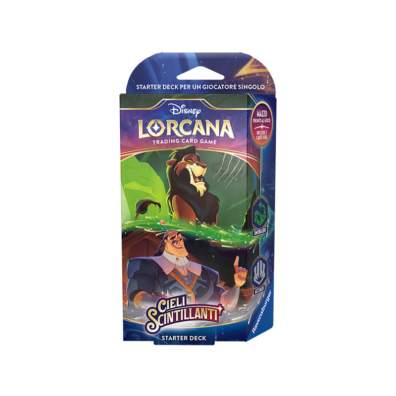 Disney Lorcana Shimmering Skies Starter Deck Smeraldo-Acciaio