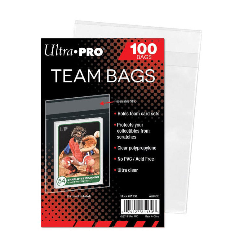 Ultra Pro Team Bags Resealable Strip (100 ct)