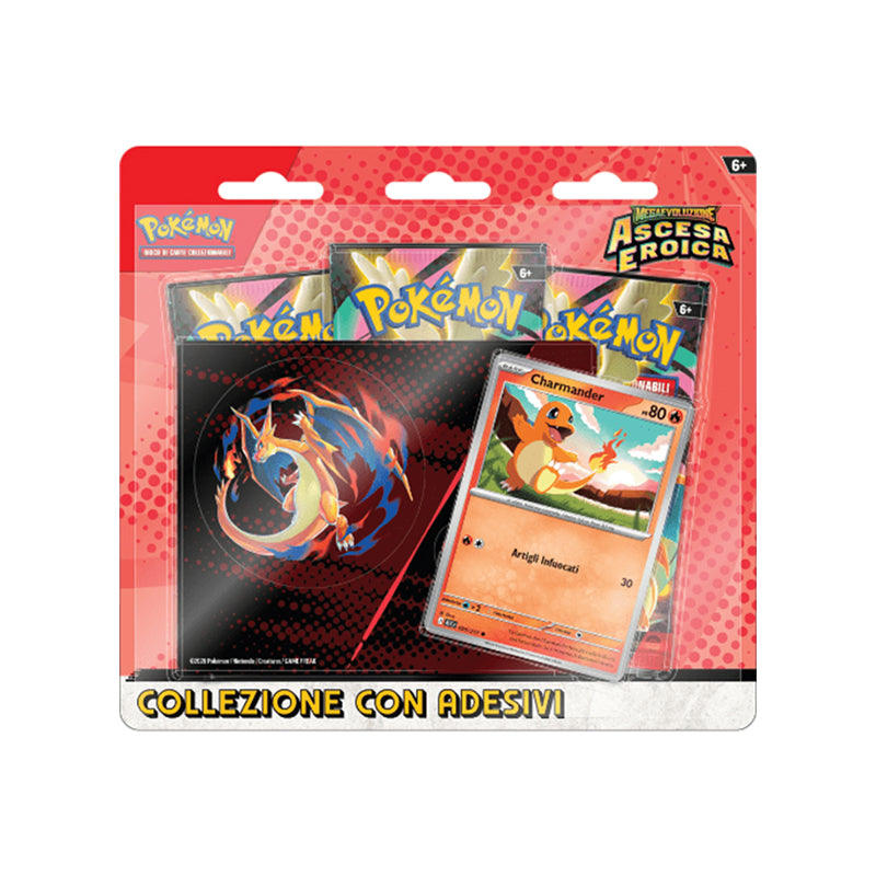 Ascesa Eroica Collezione con Adesivi Charmander ITA (3 Buste)