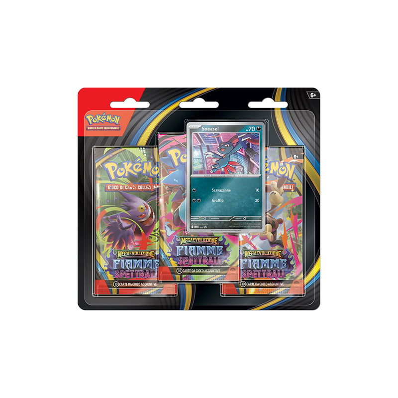 Pokémon Fiamme Spettrali Blister da 3 Buste - Sneasel ITA
