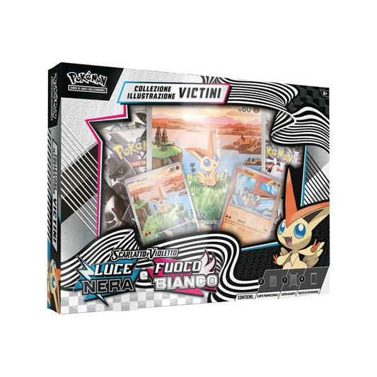 Pokémon Luce Nera & Fuoco Bianco Collezione Illustrazione Victini ITA