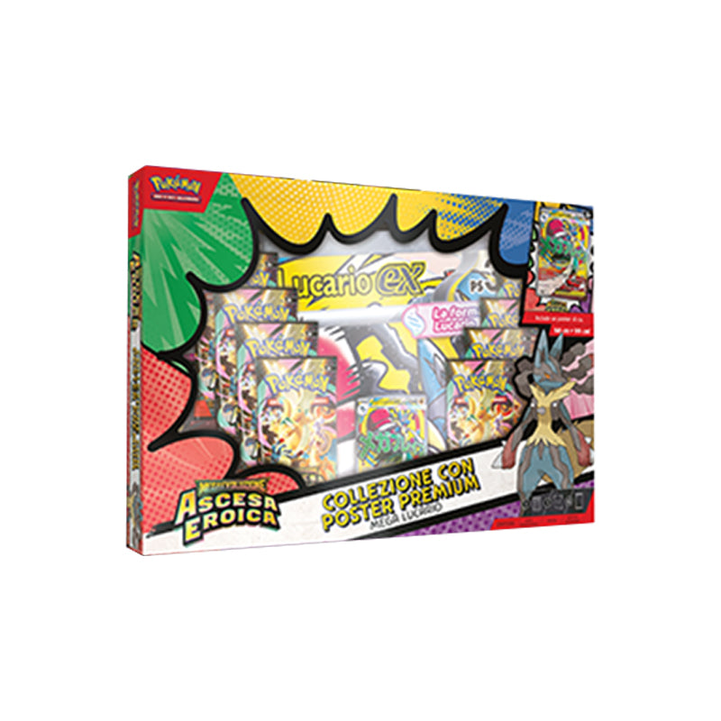 Pokémon Ascesa Eroica Collezione Premium con Poster Mega Lucario-EX ITA