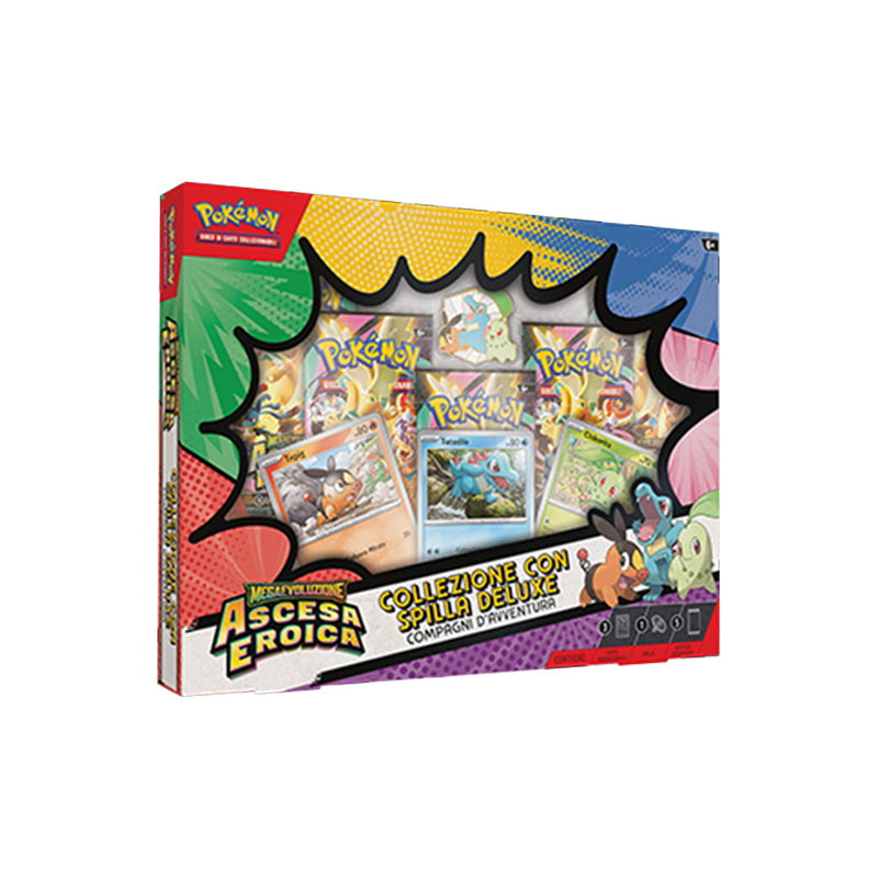 Pokémon Ascesa Eroica Collezione con Spilla Deluxe Compagni d'Avventura ITA