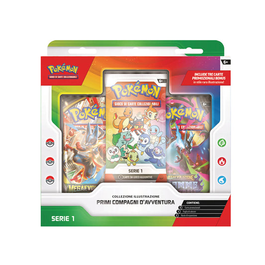 Pokémon Collezione Illustrazione Primi Compagni d'Avventura ITA (Serie 1)