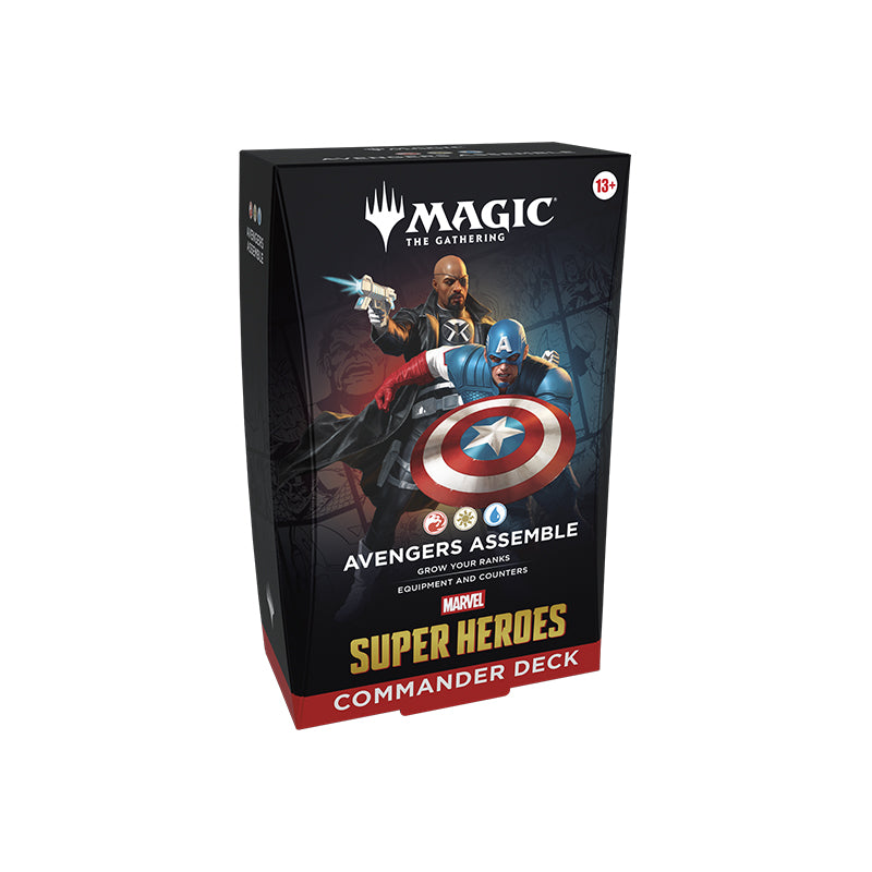 magic marvel super heores commander deck bundle ita 4 mazzi