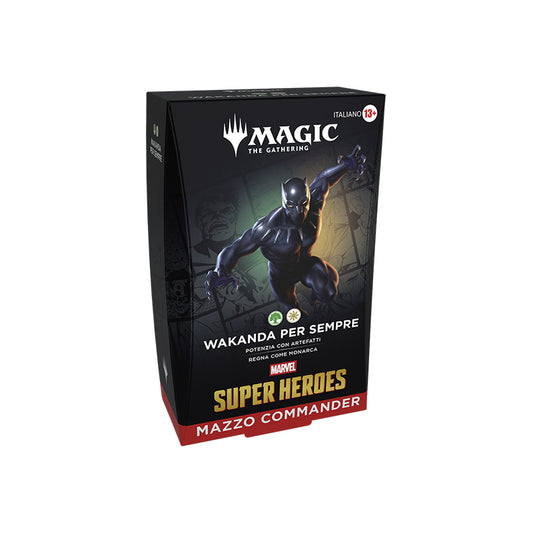 magic marvel super heroes  commander deck wakanda forevere italiano