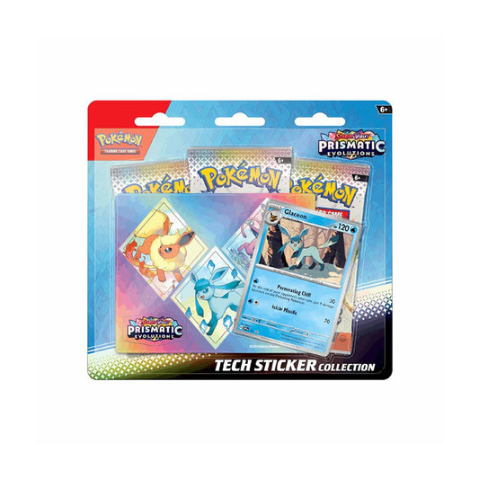 Pokémon Evoluzioni Prismatiche Blister Glaceon da 3 Buste e Adesivo