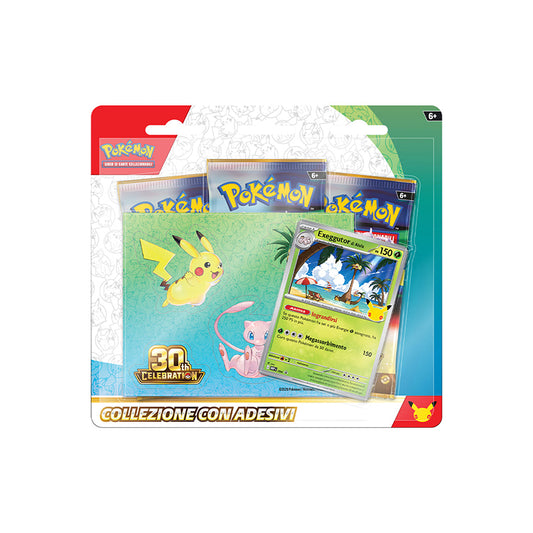 Pokémon 30° Anniversario Blister con Adesivi Exeggutor ITA (3 Buste)