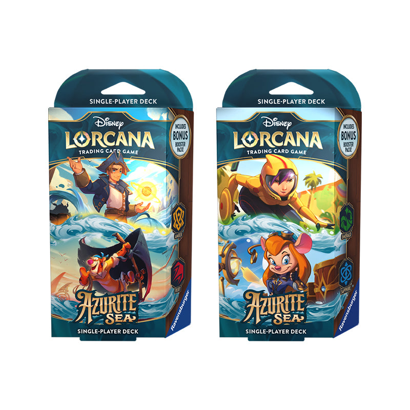 Disney Lorcana Mare di Azzurrite Starter Deck Bundle (2x Decks)