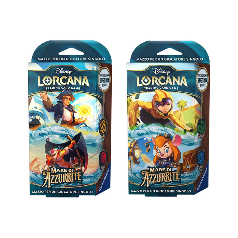 Disney Lorcana Mare di Azzurrite Starter Deck Bundle (2x Decks)